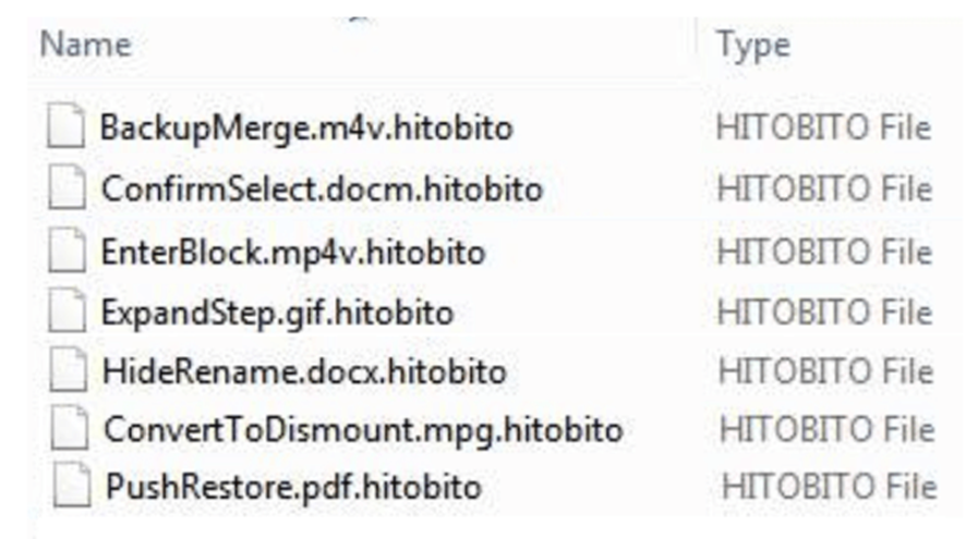  KageNoHitobito fidye yazılımı tarafından şifrelenen dosyalar