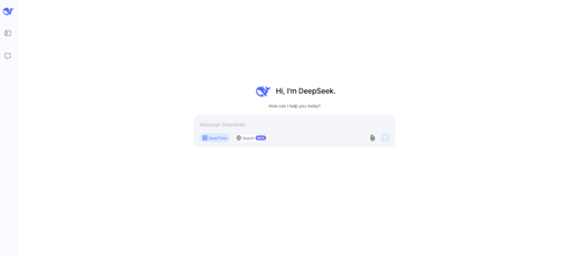 DeepSeek Interface with reasoning and search capabilities