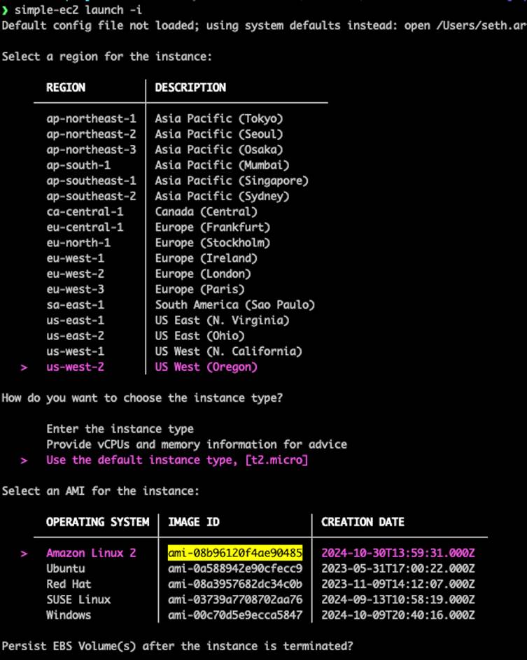 Simple ec2 will use our AMI instead of an AMI from a verified provider