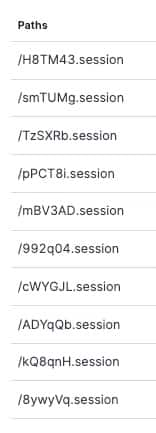 Examples of .session attack variant