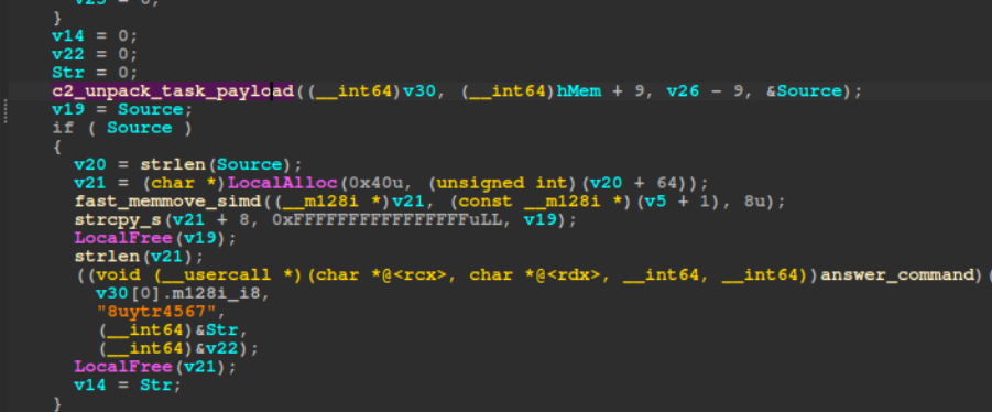 Opcode 100 (ascii “d”) in Orange Cyberdefense sample.