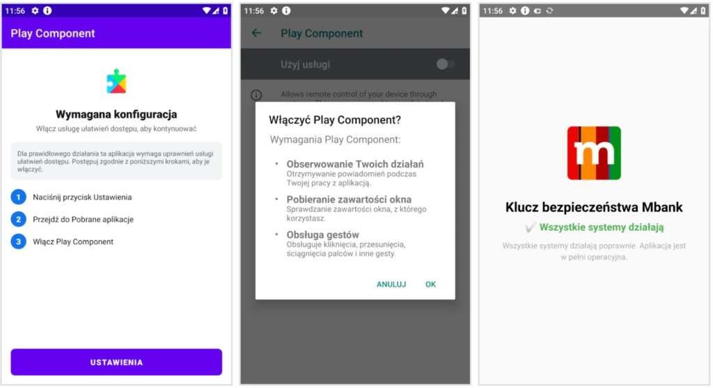 FvncBot Android Malware Steals Keystrokes and Injects Harmful Payloads 2 The image depicts a screenshot of a process enabling the accessibility service of the payload application