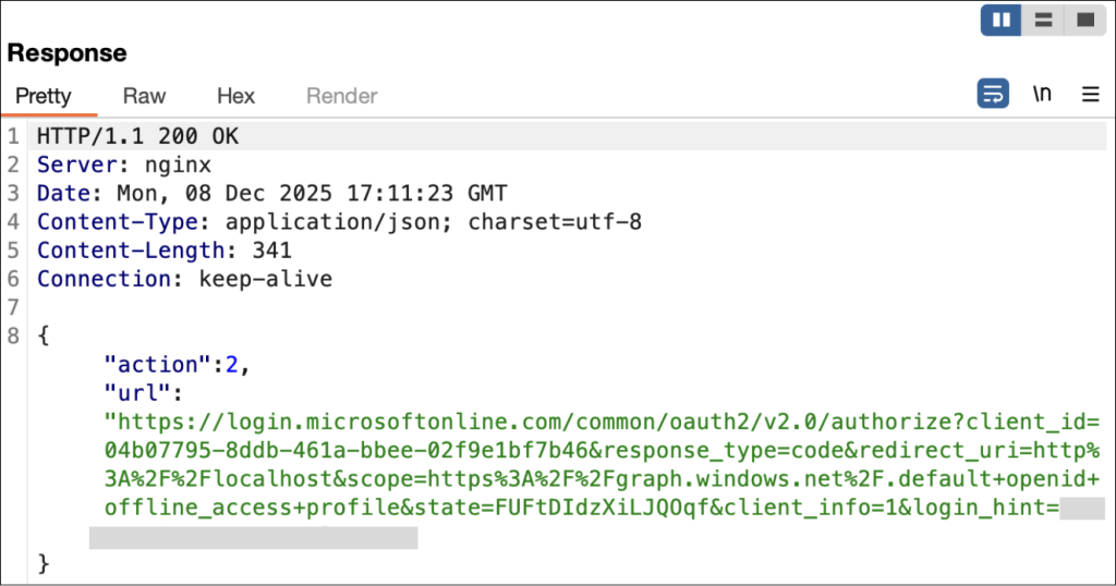 ConsentFix Attack Lets Hackers Hijack Microsoft Accounts via Azure CLI Abuse 3 showing the response URL and redirect
