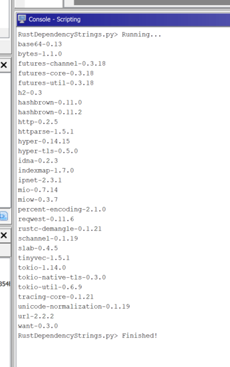Rust-Based Luca Stealer Spreads Across Linux and Windows Systems 5 Running the “RustDependencyStrings.py” script against the binary reveals the crates
