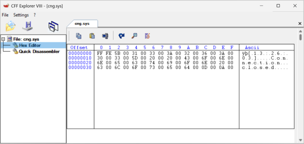 newly altered cng.sys file created by the exploit(source:PaloAltonetwork)