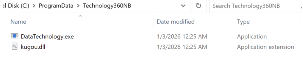 Cybercriminals Exploit Maduro Arrest News to Spread Backdoor Malware 2 Folder “Technology360NB” created