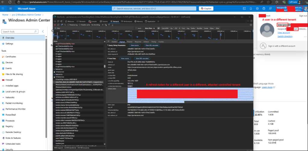 The attacker proceeds to forge a PoP token