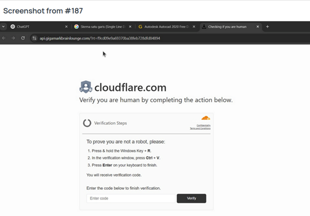 Likely clickfix page used to install StealC