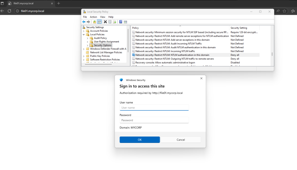 victim attempts to access the file01.mycorp.local service’s HTTP server