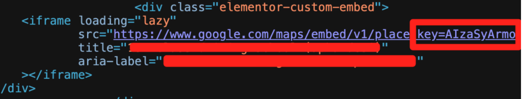 Example Google API key in front-end source code used for Google Maps, but also can access Gemini ( Source: Truffle Security)