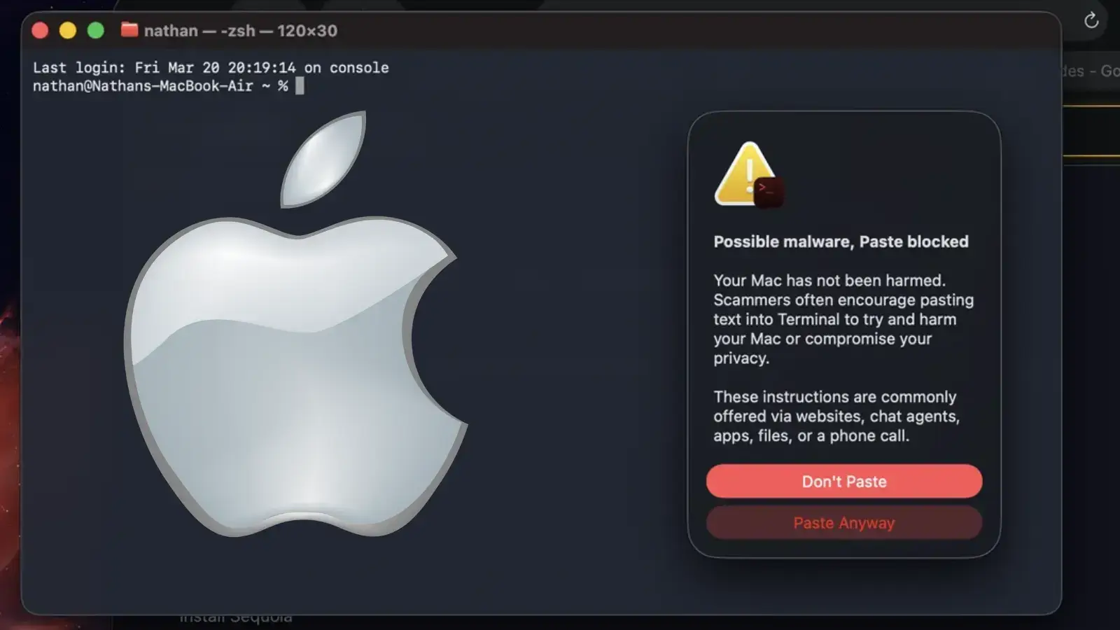 Apple Adds ClickFix Attack Warnings in New macOS Tahoe Security Feature