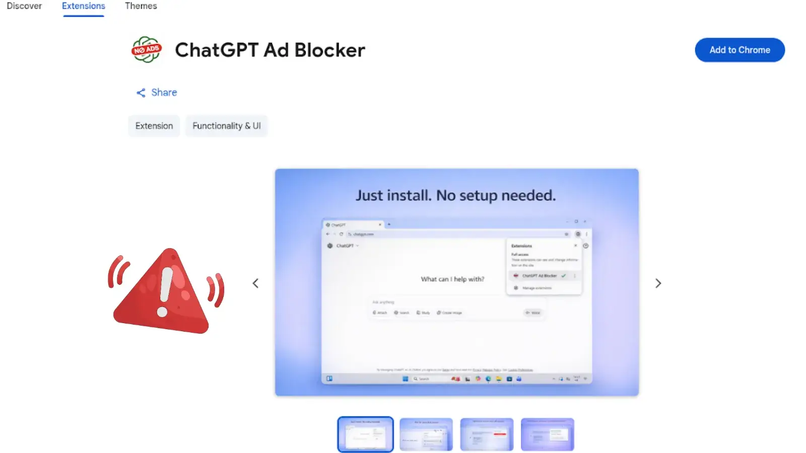 Malicious Chrome Extension “ChatGPT Ad Blocker” Targets Users, Steals Conversations