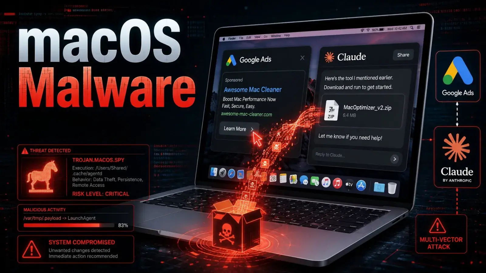 macOS Malware Abuses Google Ads and Claude Shared Chats to Deliver Payloads