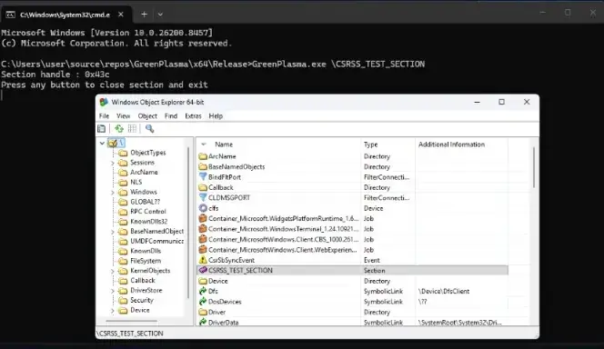 GreenPlasma Windows CTFMON Arbitrary Section Creation  (Source: Github)