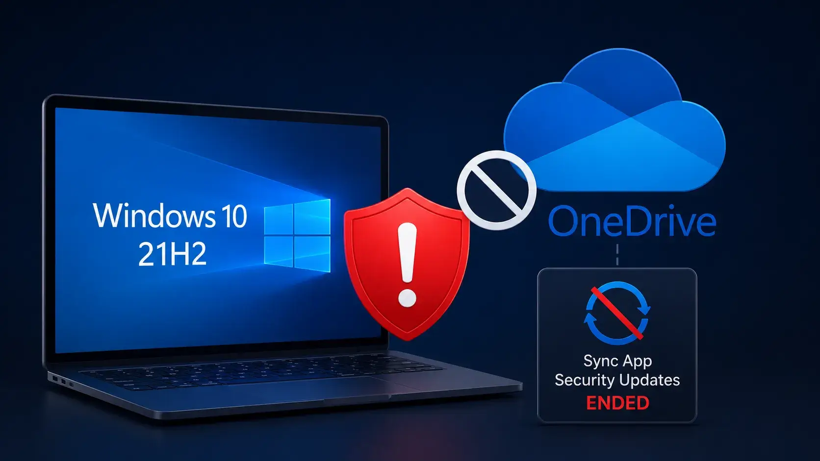 Microsoft Discontinues Security Updates for OneDrive Sync App on Windows 10 21H2 and Earlier
