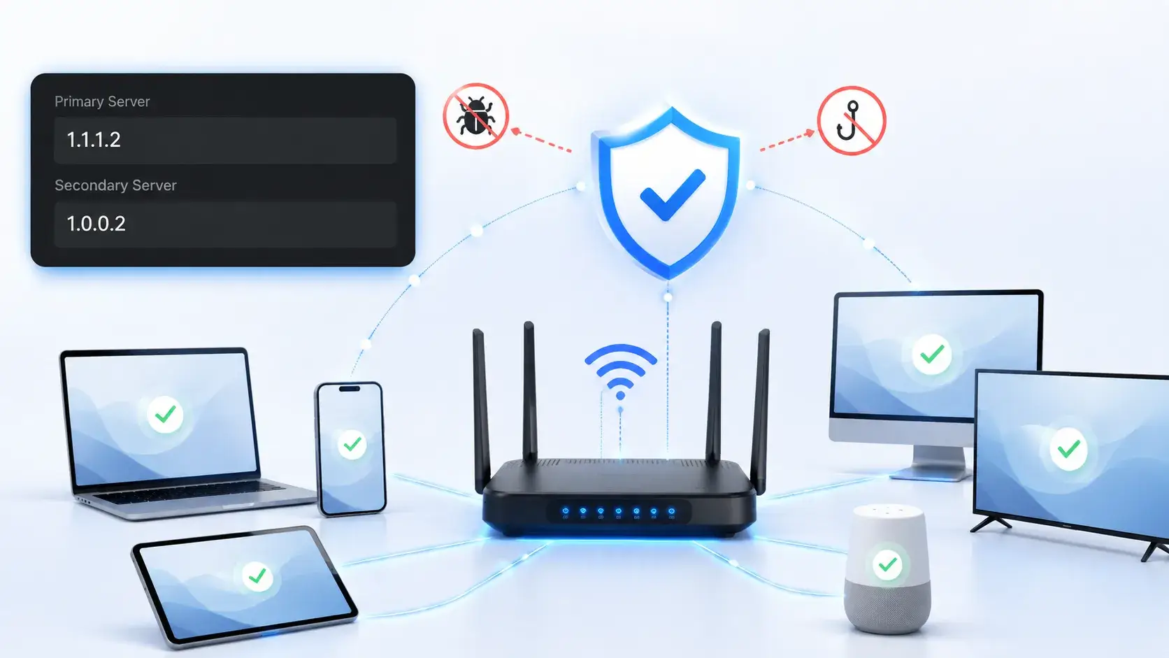 Image for the article: Simple Router DNS Tweak Blocks Malware and Phishing Across All Connected Devices