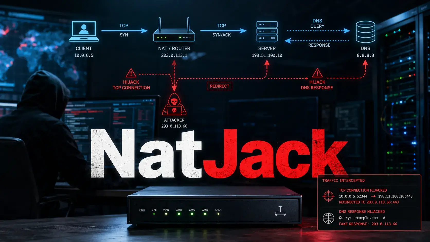 New NatJack NAT Attack Enables Hackers to Hijack TCP Connections and DNS Responses