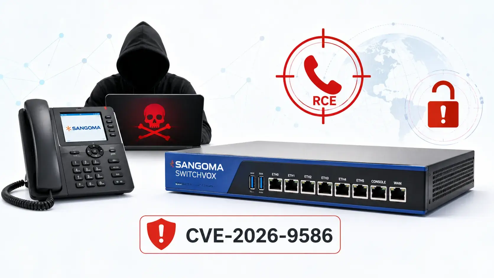 Image for the article: Sangoma Switchvox RCE Flaw Actively Exploited in Wild via Unauthenticated SQL Injection