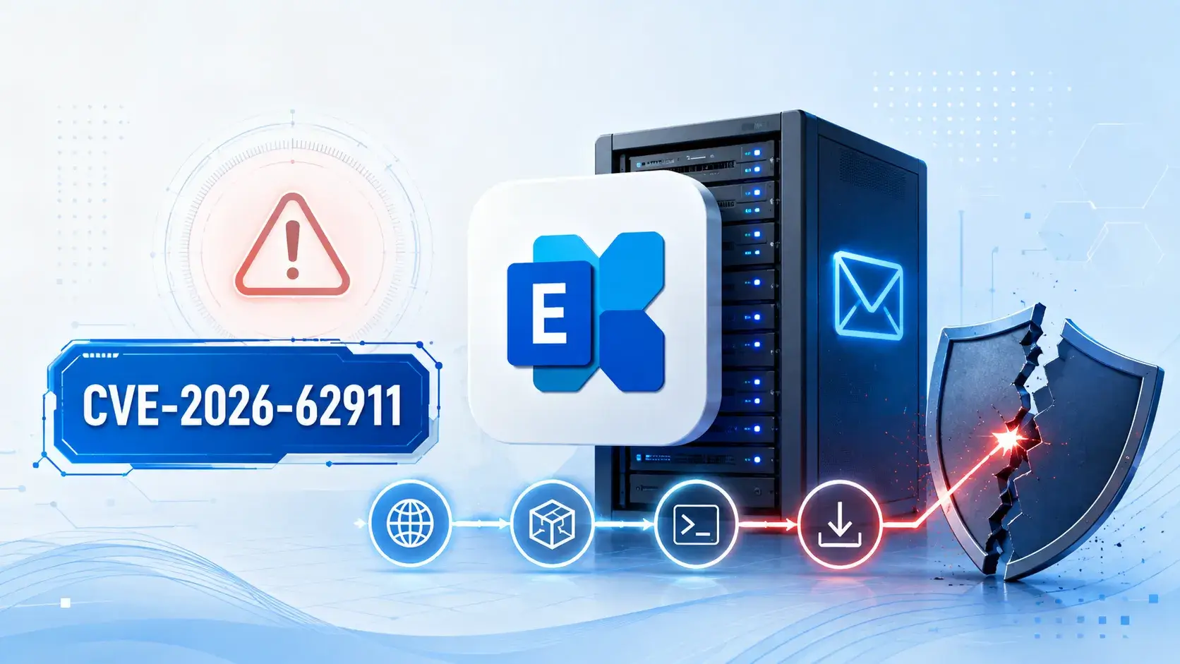 Image for the article: PoC Released for Microsoft Exchange CVE-2026-62911 Pre-Auth RCE Attack Chain