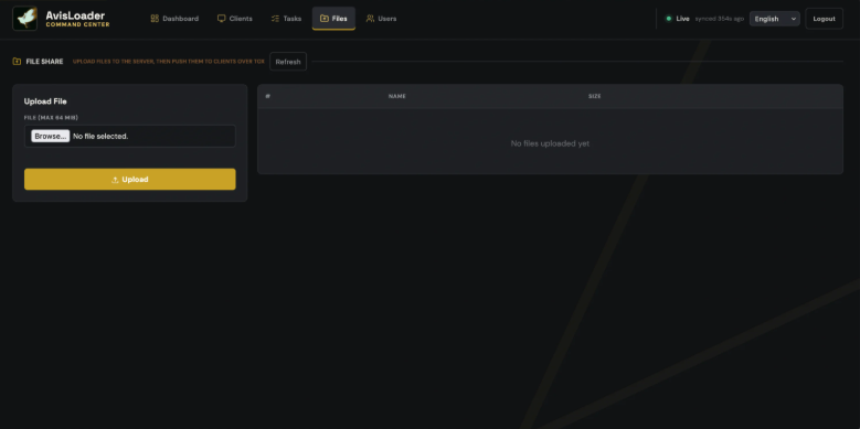 The Files tab, offering payload delivery over Tox (Source : Varonis).