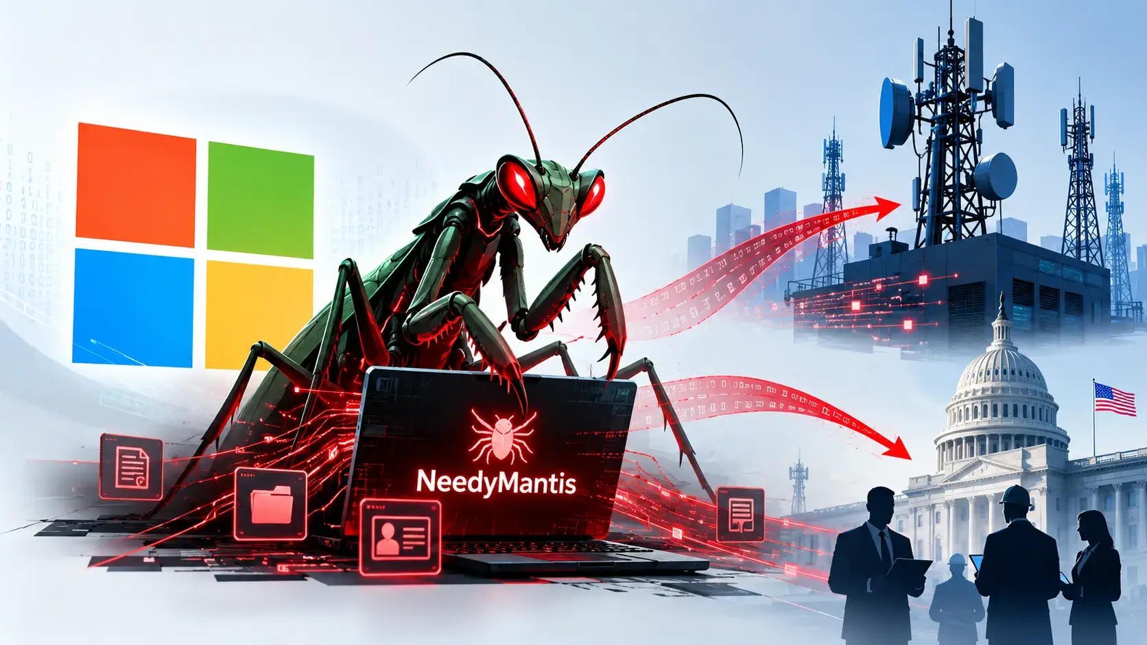 Microsoft Tracks NeedyMantis Malware Targeting Telecoms and Government Contractors