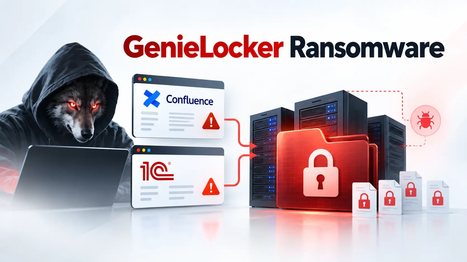 Feral Wolf Hackers Exploit Confluence and 1C for GenieLocker Ransomware Deployment