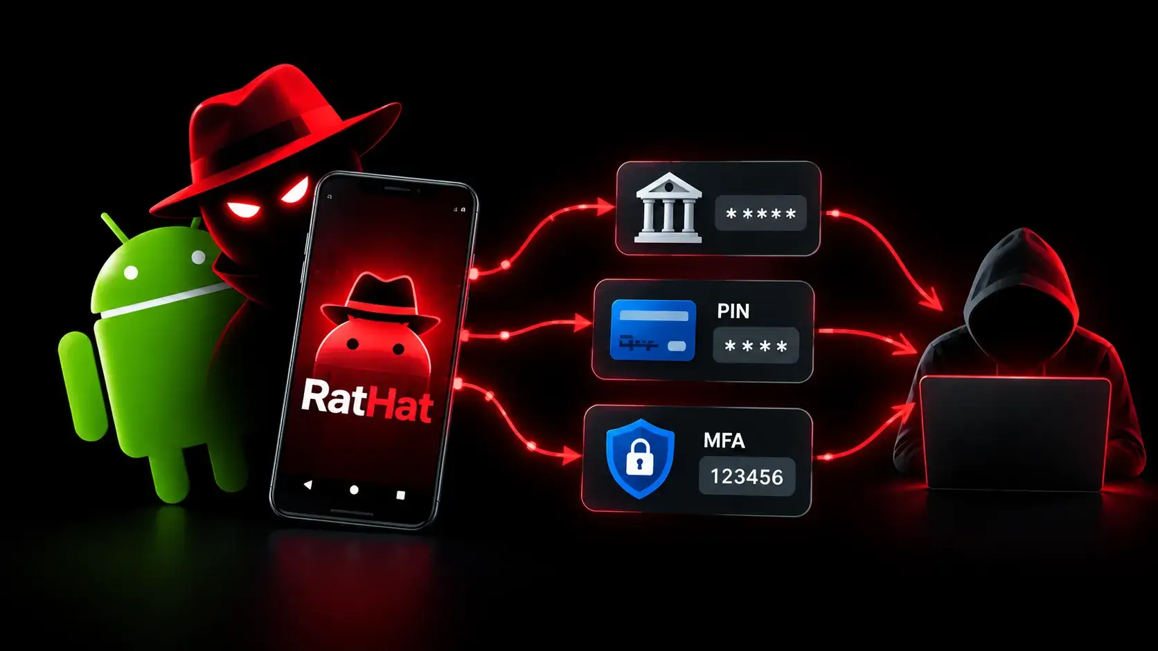 AI-Powered RatHat Android Trojan Targets Bank Credentials, PINs, and MFA Codes
