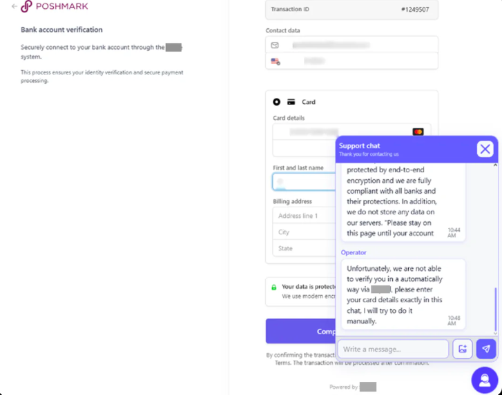 Phishing form used to collect personal and payment data, including card details, one-time passcode and card balance (Source : GroupIB).